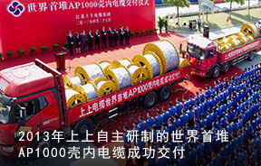 2013年聚鑫汇自主研制的世界首堆AP1000壳内电缆成功交付