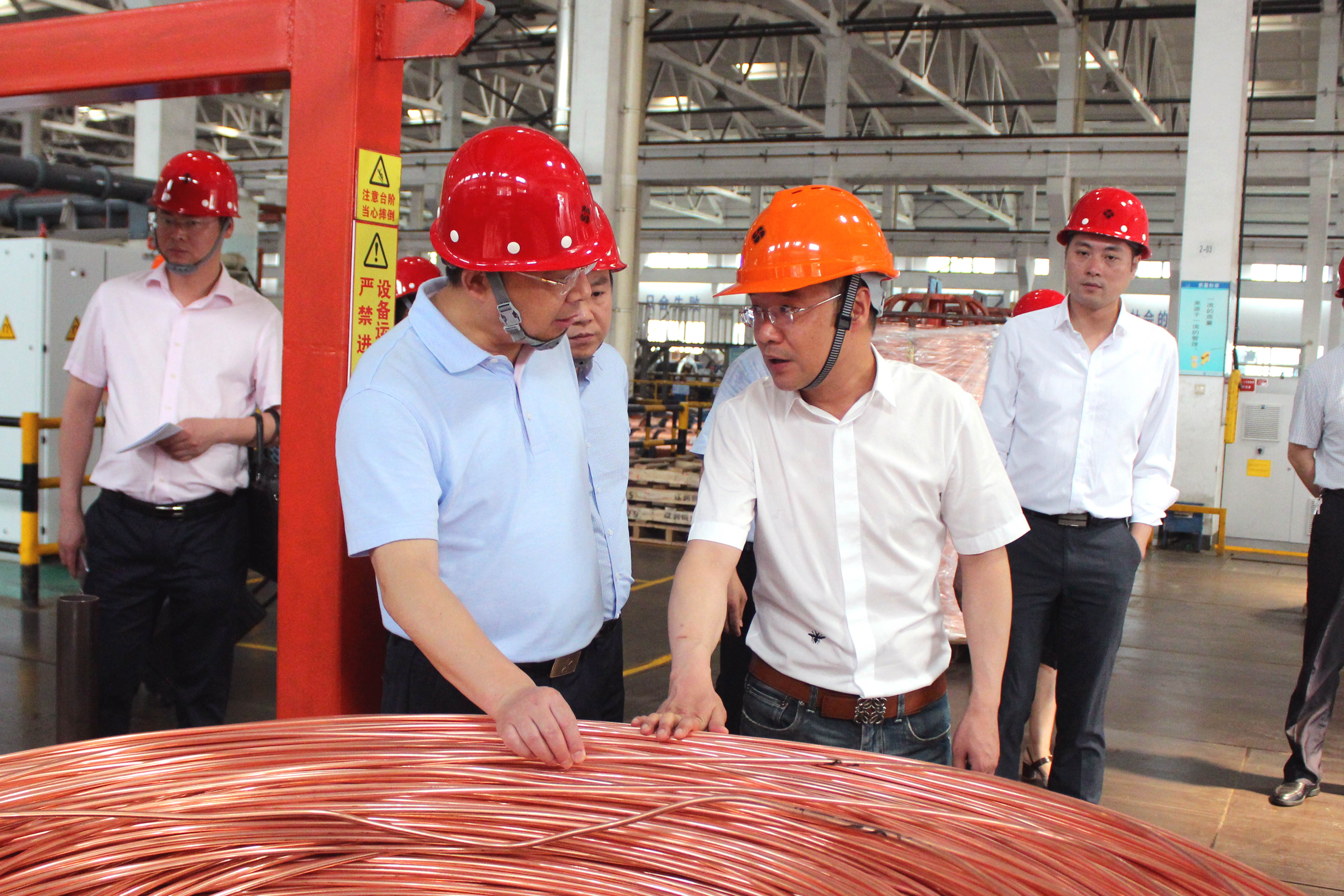 2019年6月10日，四川省广安市岳池县委书记郑鹏程率党政代表团来聚鑫汇电缆参观考察