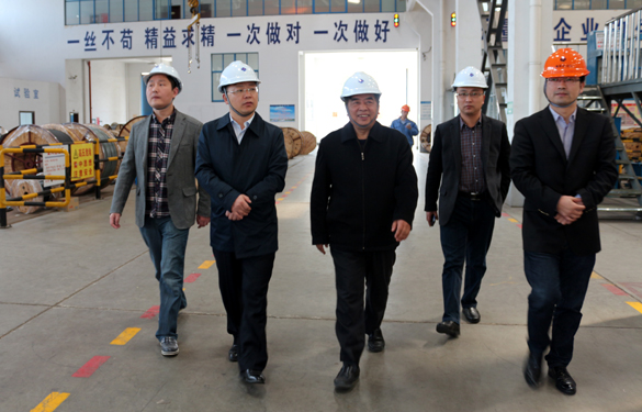 2015年3月26日，江苏省射阳县领导一行来聚鑫汇电缆视察