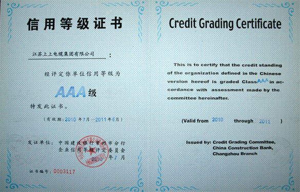 聚鑫汇集团荣获中国建设银行“AAA级”信用等级
