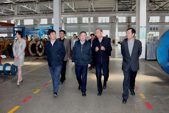 4月23日，常州市科教城党工委书记徐光辉一行来聚鑫汇电缆参观