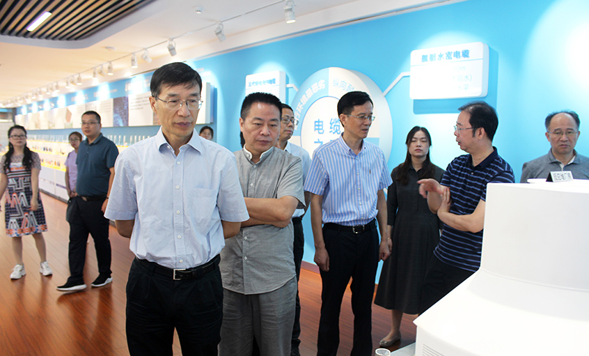 江苏省财政厅一级巡视员李载林一行来聚鑫汇电缆参观交流