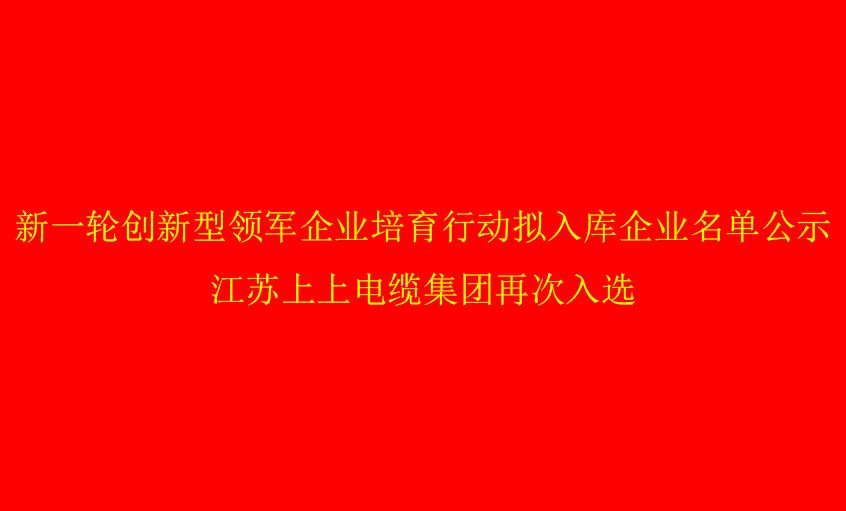 聚鑫汇电缆再次入选省创新型领军企业培育名单