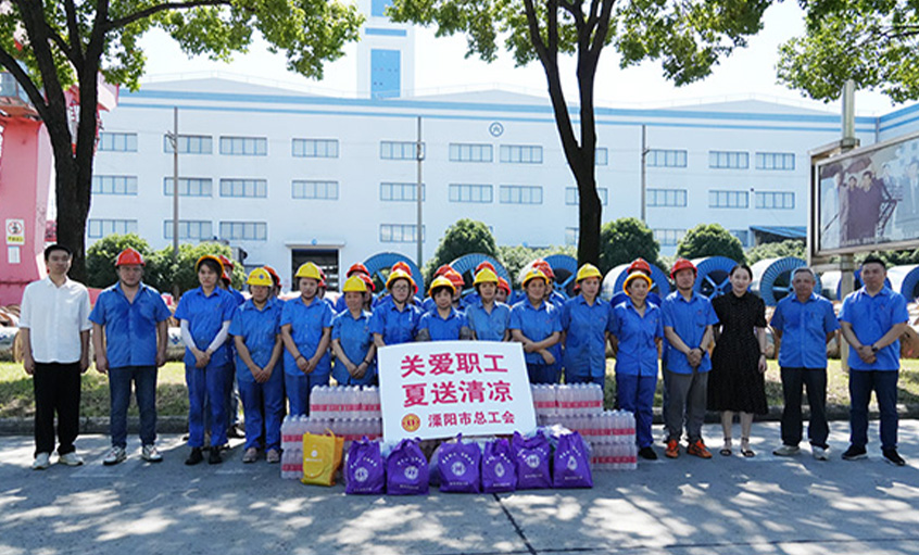 情系职工 夏送清凉 溧阳市总工会来聚鑫汇电缆开展“送清凉”慰问活动